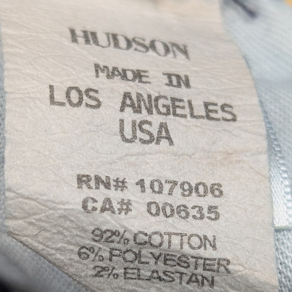 Hudson Jeans Women Collin Skinny Back Flap Pocket Low Rise Denim Size 25 - Picture 10 of 11